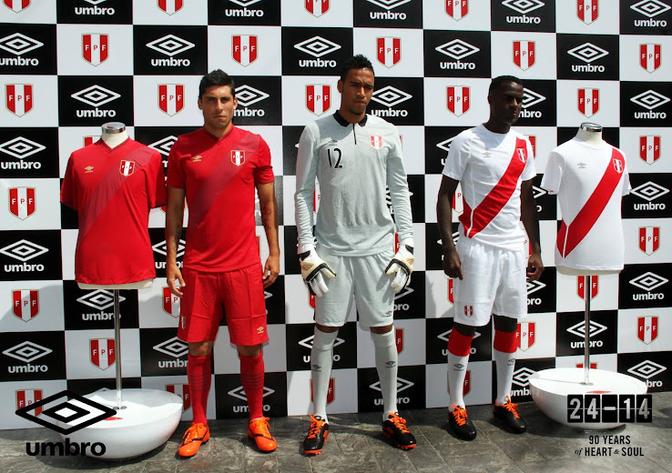 New Peru Umbro 2014 Home and Away Kits Released - Footy Headlines