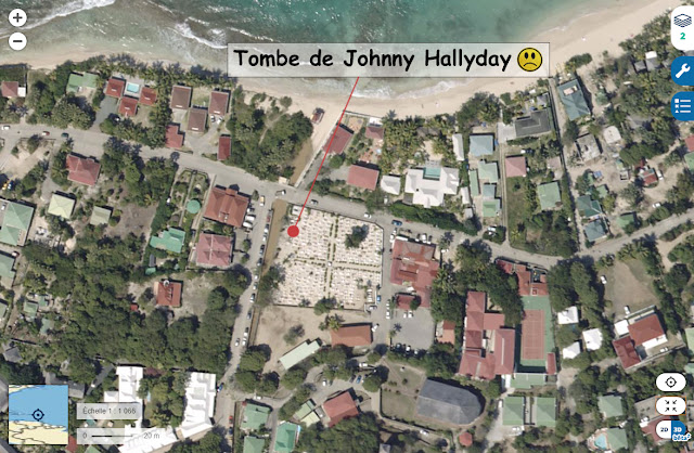 Tombe de Johnny Hallyday à Saint-Barthélémy Tombe de Johnny Hallyday à Saint-Barthélémy