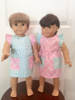 American Girl doll flutter sleeve dress american girl doll tutorial doll dress