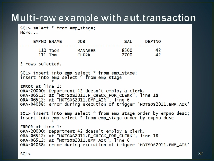 Triggers Considered Harmful, Considered Harmful The mutating table