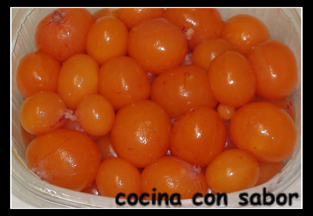 Huevos de gallina sin cáscara (Ouets