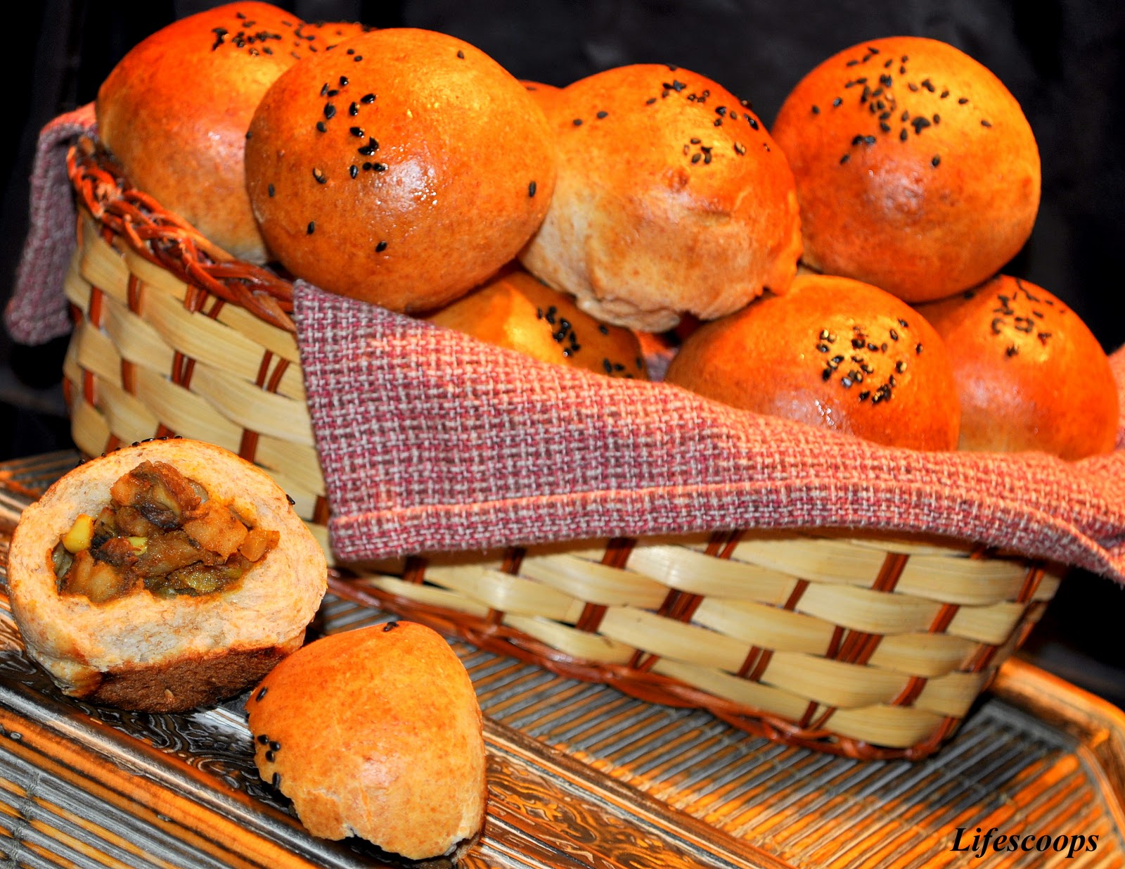 Life Scoops Mushroom and Potato Stuffed Whole Wheat Buns