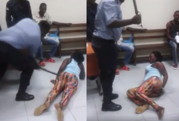 3 WTF? Watch a man flog a grown woman on the buttocks