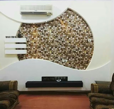 Latest gypsum board Tv wall design for living room