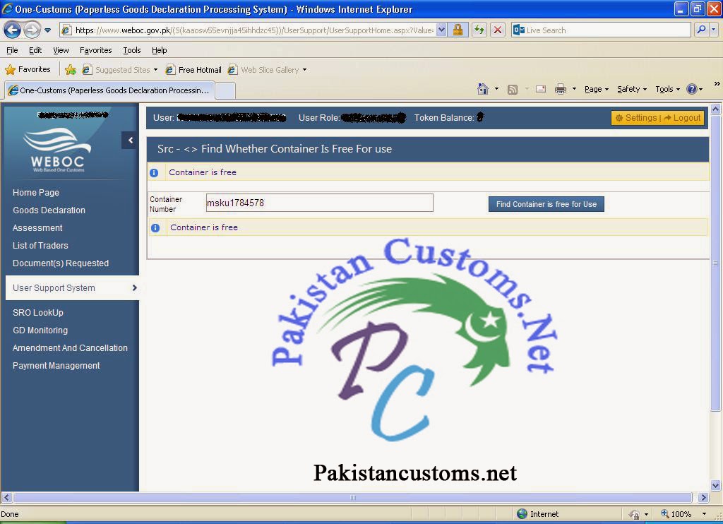 Container is Free For Export