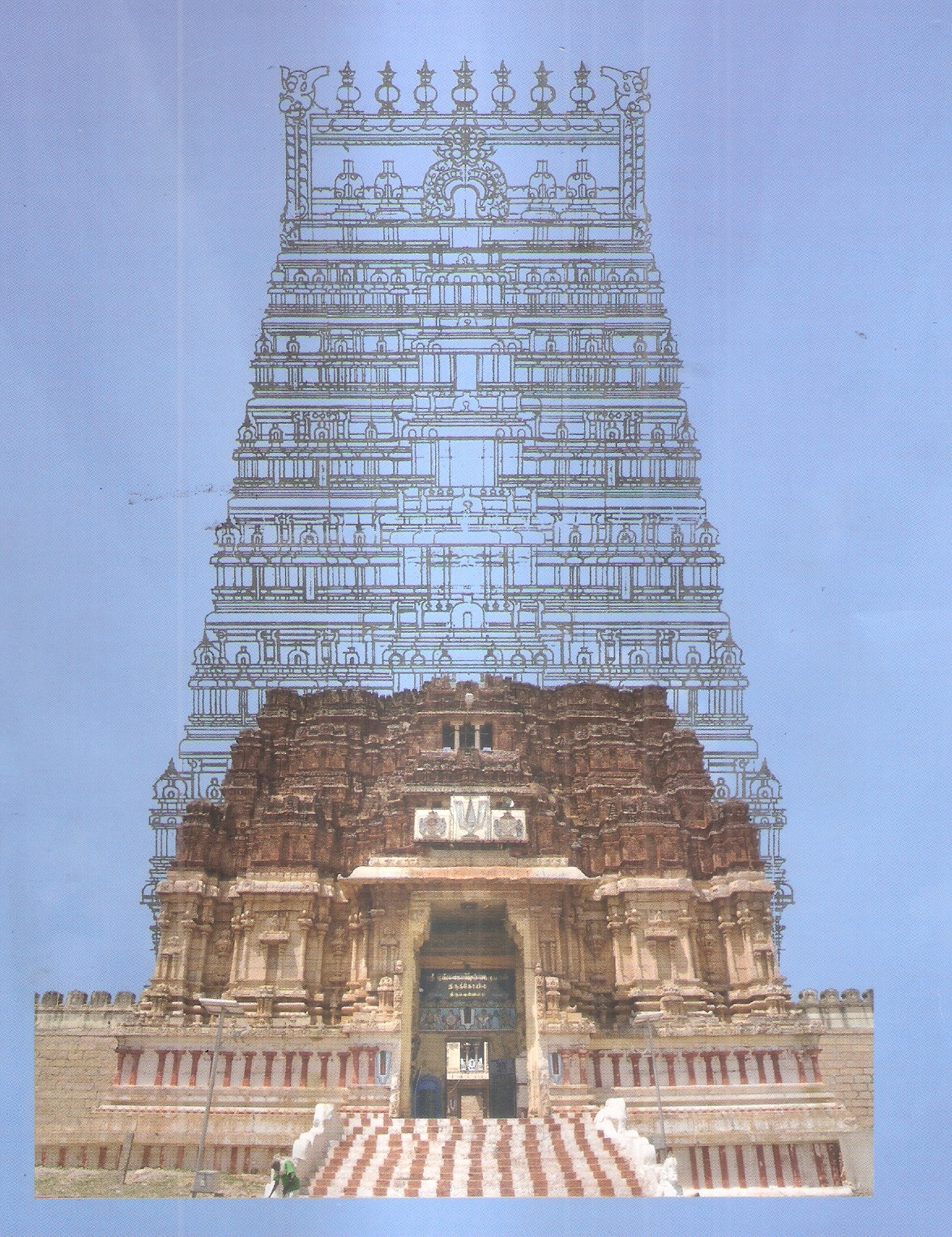 Gopuram Sri Ranganathaswamy Temple, Srirangam, India