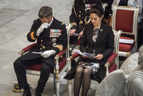 Crown Princess Mary and Crown Prince Frederik attended the memorial service of connection with 70th anniversary of the Denmark's liberation from Nazi German occupation at Copenhagen Cathedral 