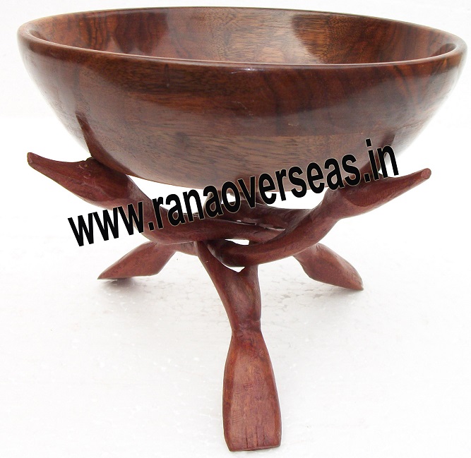Rana Overseas Wooden Bowl and Wooden Bowl Stands