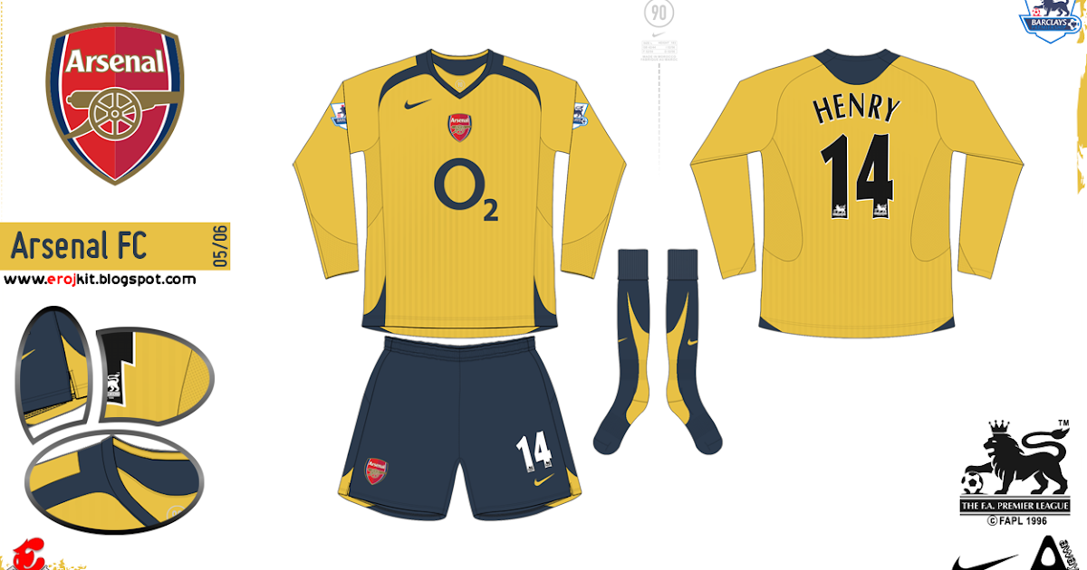 Kit Design, by eroj 200506 Arsenal (Home e Away)