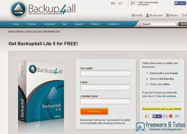 Offre promotionnelle : Backup4all Lite gratuit !