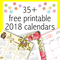 vertical monthly calendar 2018