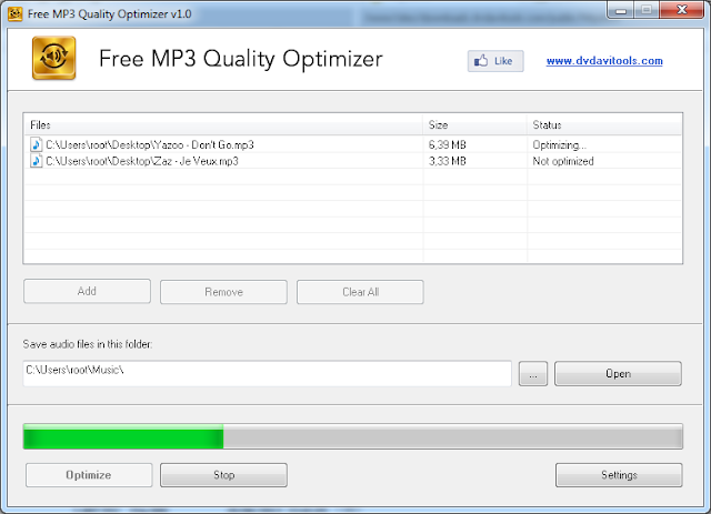 برنامج مجانى لتحسين جودة الملفات الصوتية MP3 وجعلها بجودة وحجم ستيريو Free MP3 Quality Optimizer-1-1