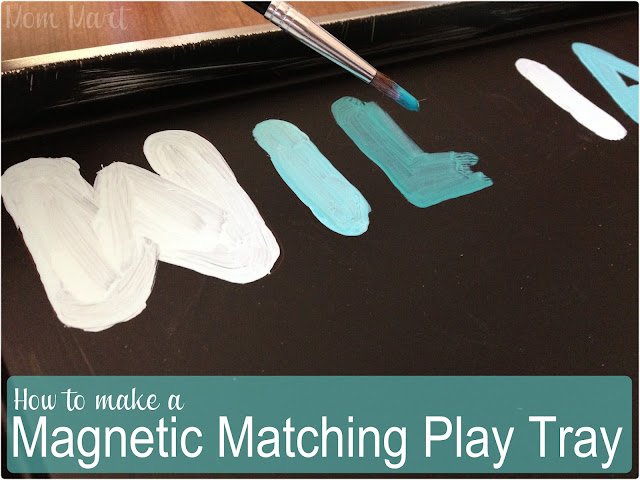 How to Make a Homemade Magnetic Matching Play Tray #Tutorial #DIY #CraftsForKids #Arts&Crafts
