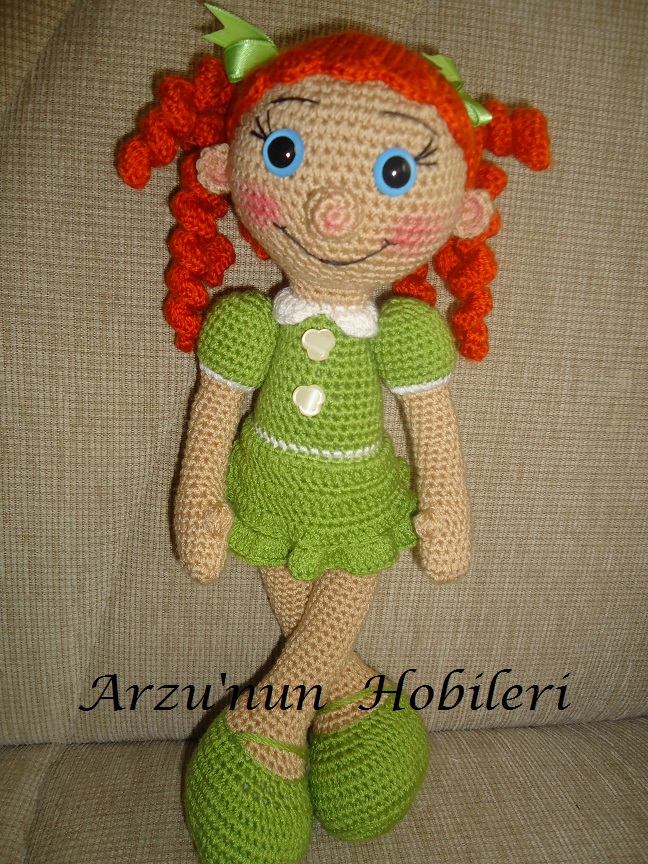 Arzunun Hobileri Amigurumi Lola Doll (Amigurumi Kız Bebek) )