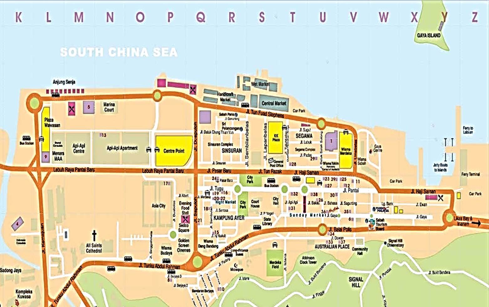 Kota Kinabalu Map 2012