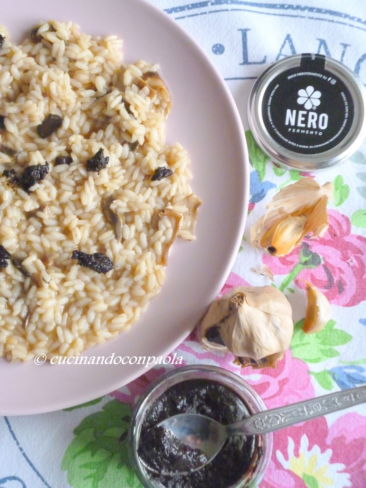 Risotto ai Funghi Porcini e Aglio nero di Voghiera Ricetta ed