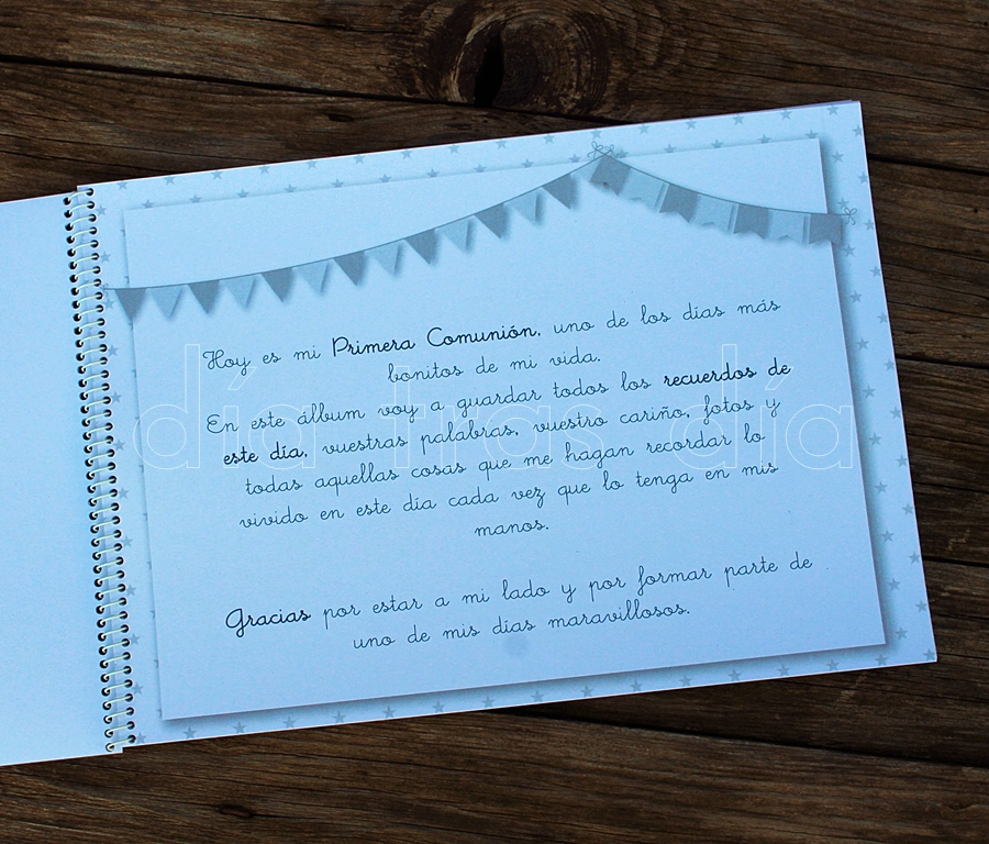 Libro de firmas personalizado Primera Comunión