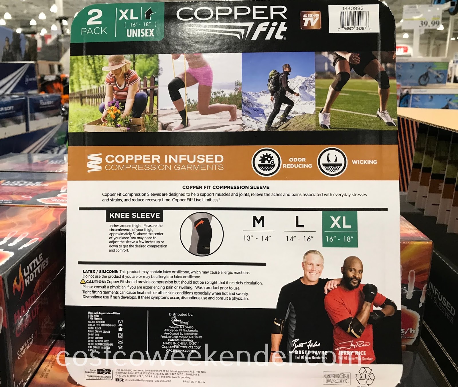Copper Fit Compression Knee Sleeves Costco Weekender