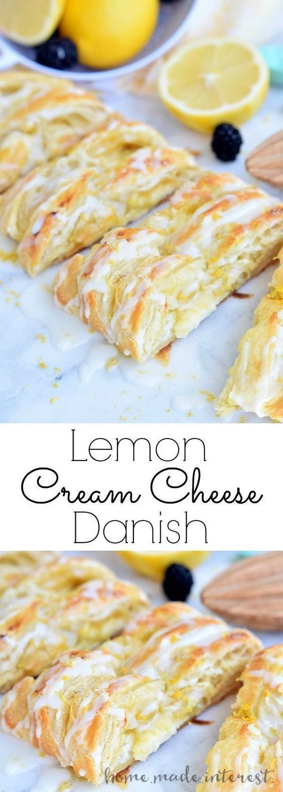 This flaky Lemon Cream Cheese Danish is an easy breakfast or brunch recipe made