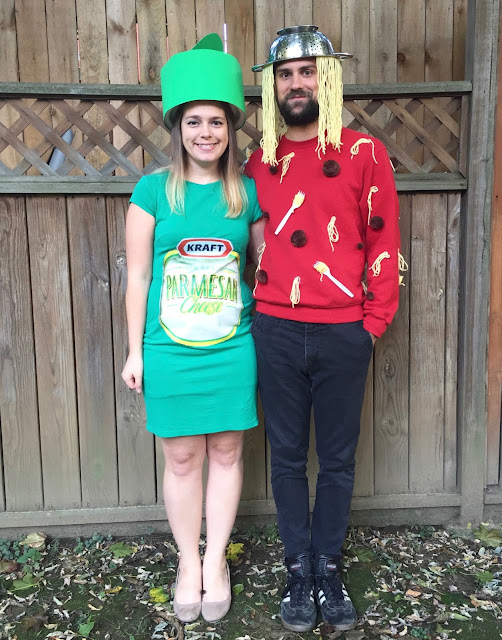 Our Halloween Costumes: Spaghetti & Parmesan Cheese | Sarah & Nick