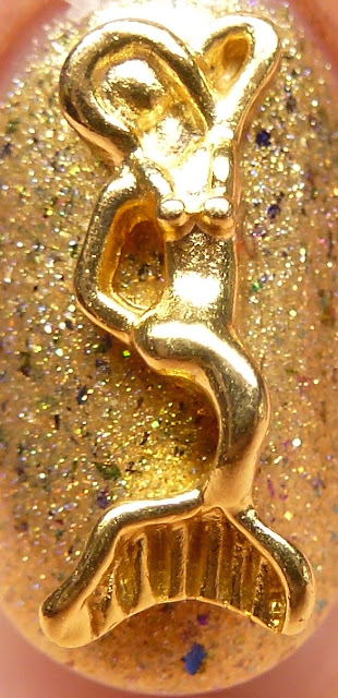 Lavish Polish Awesome Sauce Indie Box Mermani Golden Mermaid nail art