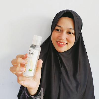review facial wash qeza sebelum menggunakan qeza facial wash green tea