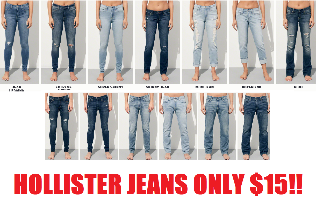 Hollister Jeans Size Chart