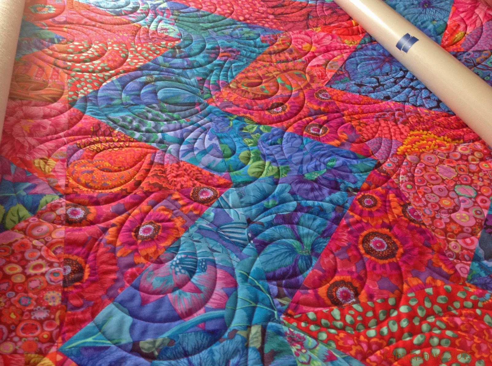 Fabadashery Longarm Quilting Kaffe Fassett Chevron Quilt