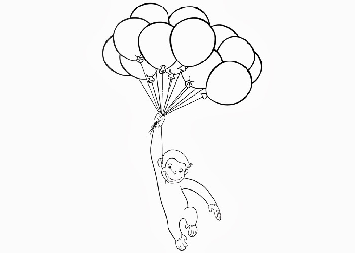 face of curious george coloring pages - photo #50
