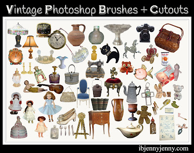 Free Vintage Photoshop Brushes plus Cutouts
