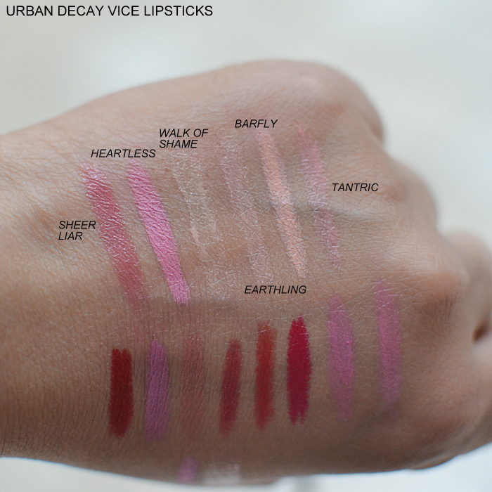 Weekend Ramblings Urban Decay Vice Lipsticks Swatches