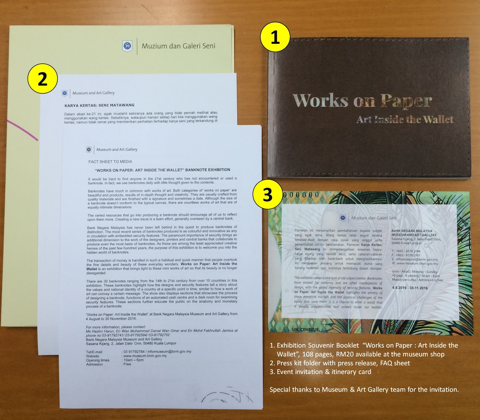 event booklet