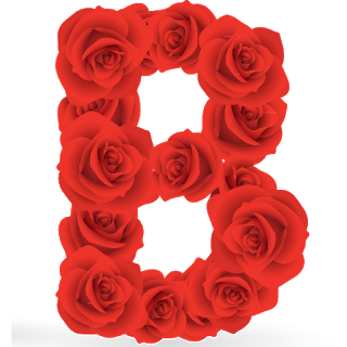 Abecedario de Rosas Rojas. Red Roses Alphabet.