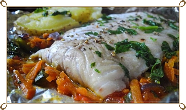 FILETES DE MERLUZA EN PAPILLOTES FILETES DE MERLUZA EN PAPILLOTES