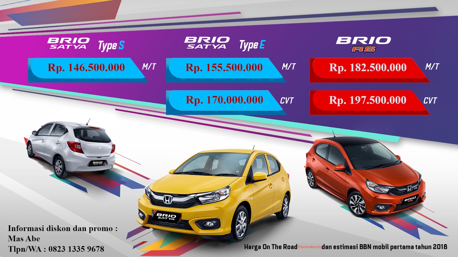 Harga Honda All New Brio 2018 Purwokerto Honda Istana Carindo Situs Resmi Honda Istana Carindo Purwokerto Area Banyumas Purbalingga Banjarnegara Cilacap Kebumen Wonosobo
