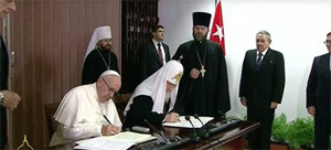 Papa Francisco Patriarca Kirill: alocución declaración conjunta video]