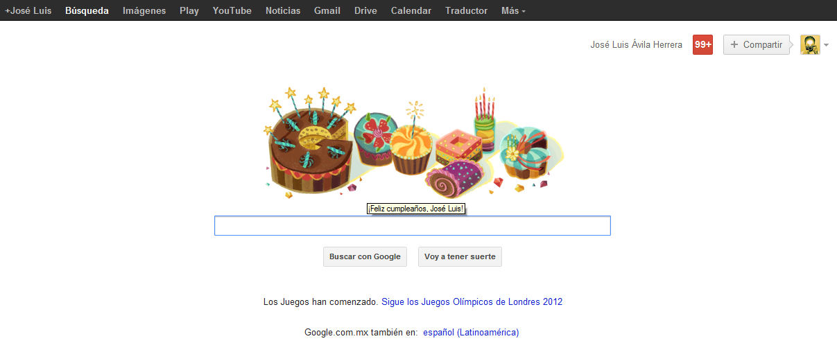 Google felicita a José Luis Ávila Herrera por su cumpleaños