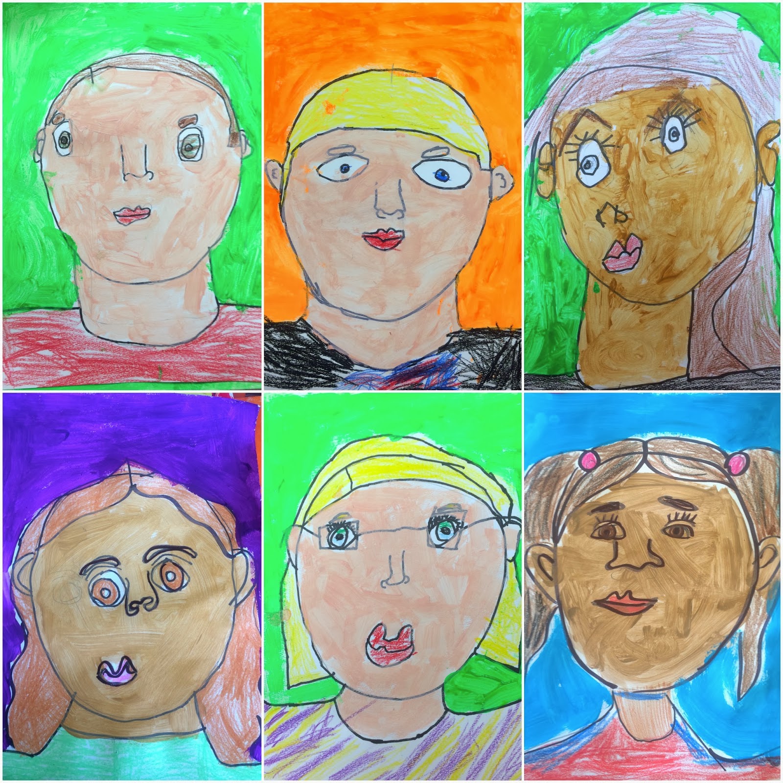 Art. Eat. Tie Dye. Repeat.: Kindergarten Self Portraits