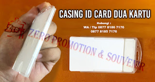 Holder ID Card 2 Kartu, Tempat Kartu ID Card Holder 2 Side, Card Holder 2 in 1 