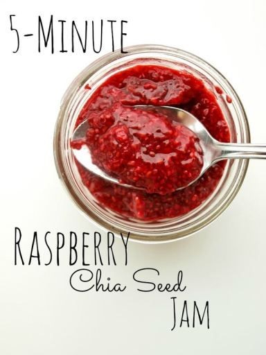 5-minute raspberry chia seed jam