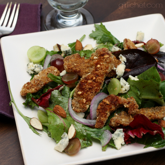 Duck Salad w/ Grapes, Almonds, & Blue Cheese