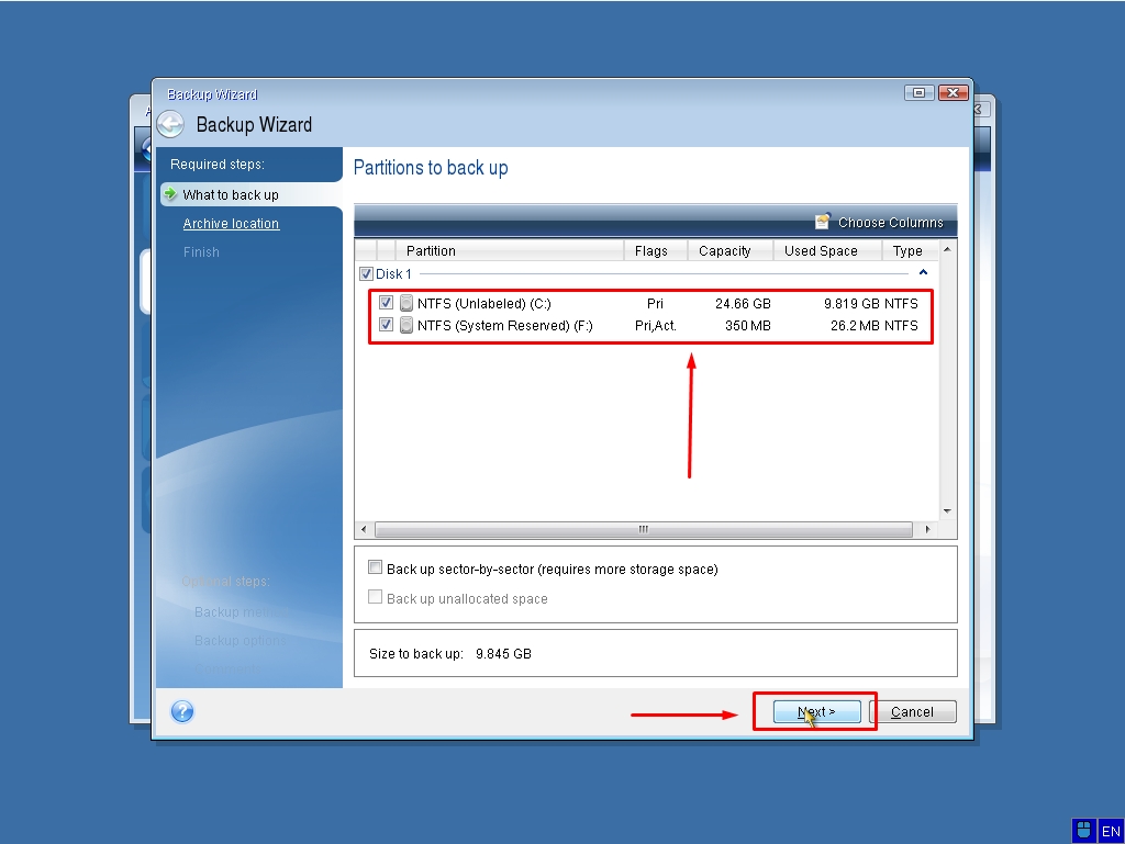 acronis true image backup incremental