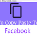 How to Copy and Paste On Facebook