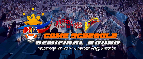 List of PBA Game(s) Sunday February 26, 2017 @ Lucena City, Quezon List of PBA Game(s) Sunday February 26, 2017 @ Lucena City, Quezon