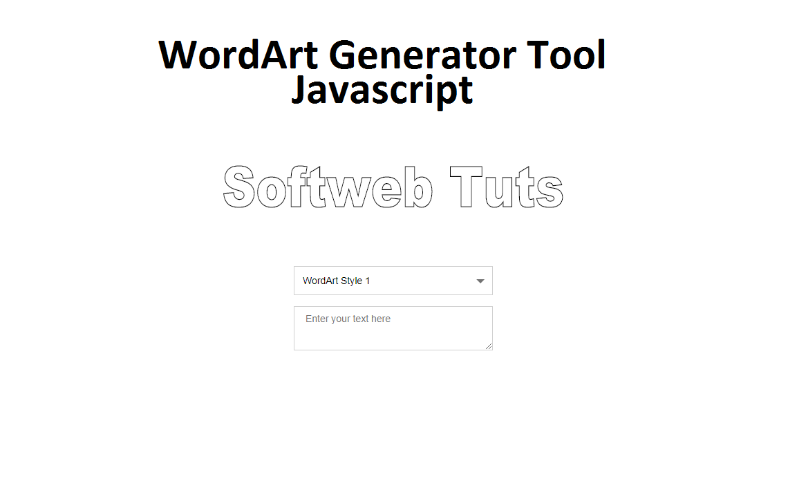 WordArt Generator Tool - Javascript WordArt Generator Tool - Javascript