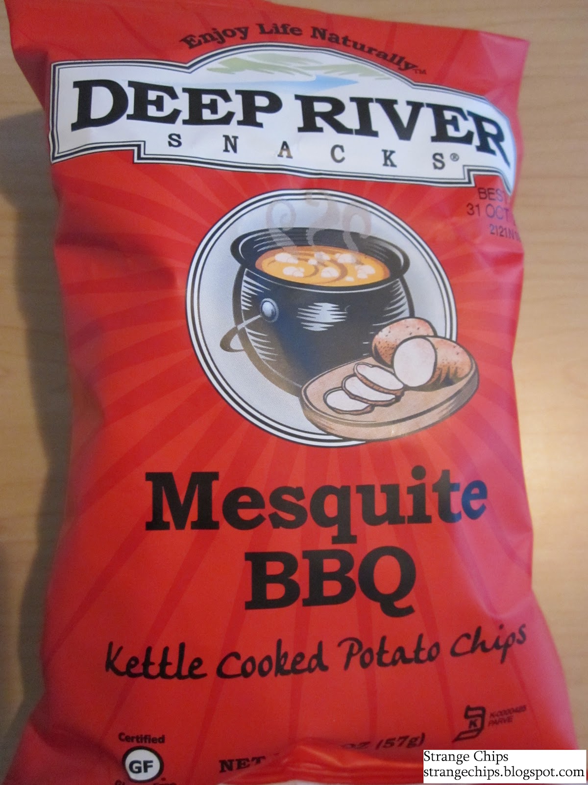 Strange Chips Deep River Snacks Mesquite Bbq