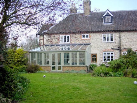 Farrow and Ball French Gray exterior paint conservatory