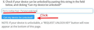 Ingresando el código en la pagina de Motorola Seccion de la pagina de Motorola en donde se ingresa el codigo para que te envien el codigo de desbloqueo del bootloader.