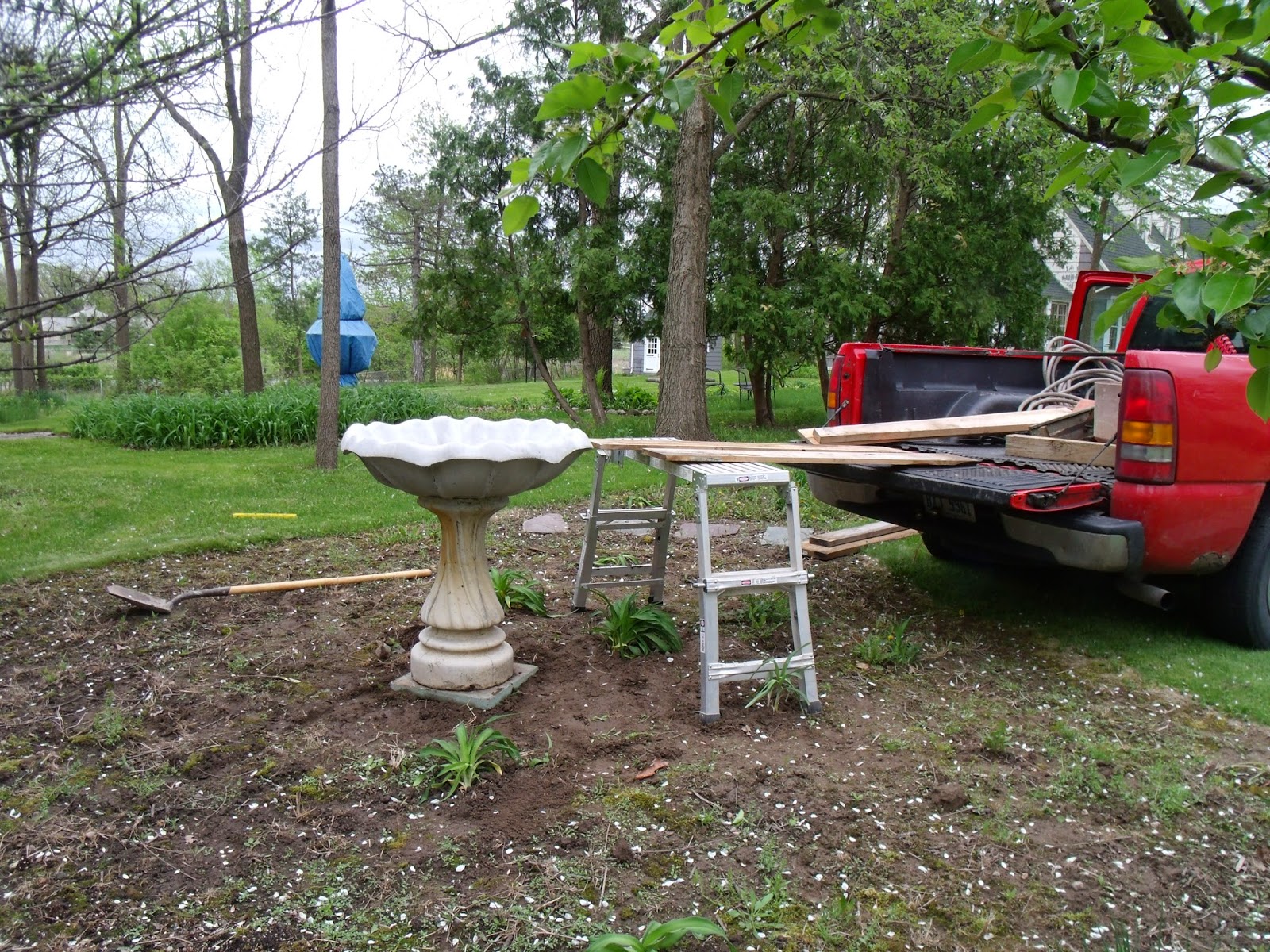 Gear Acres at Top of the Hill Bird Bath Bowl Install