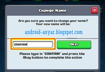 Trik mengubah ganti nama akun Clash Royale di level 1 2 3